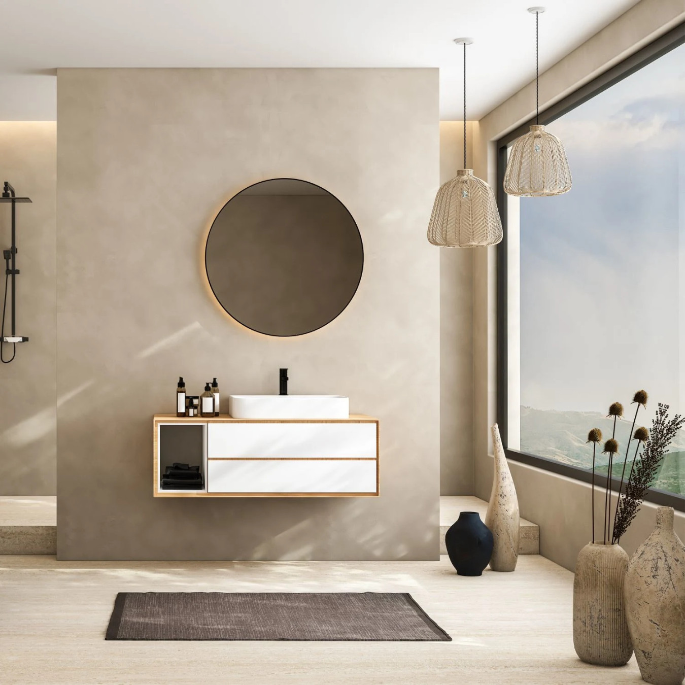 Badezimmer in Beige: Elegantes Understatement