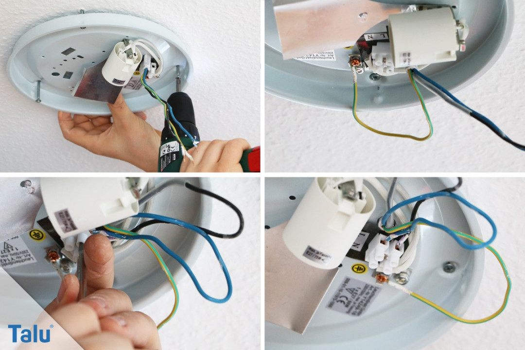 Deckenlampe anschließen und montieren - Einfache Anleitung - Talu