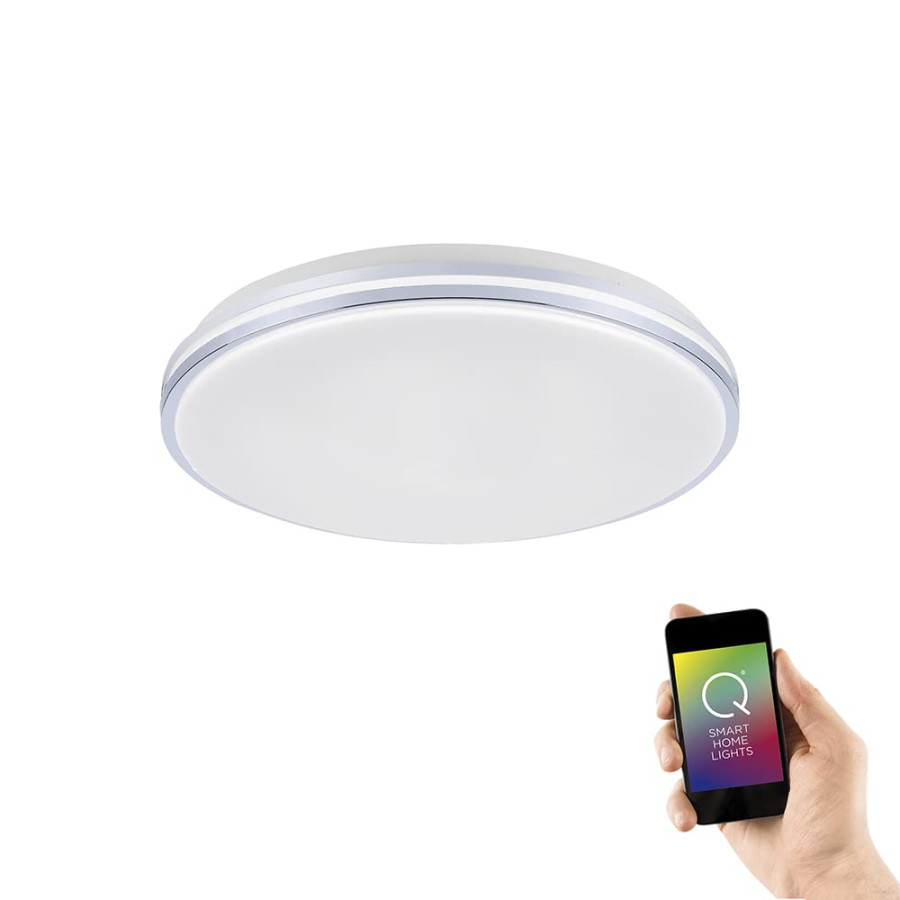 Paul Neuhaus Q-BENNO - LED-Deckenleuchte IP Badezimmer, Smart Home  Alexa, dimmbar, - Kelvin, D= cm