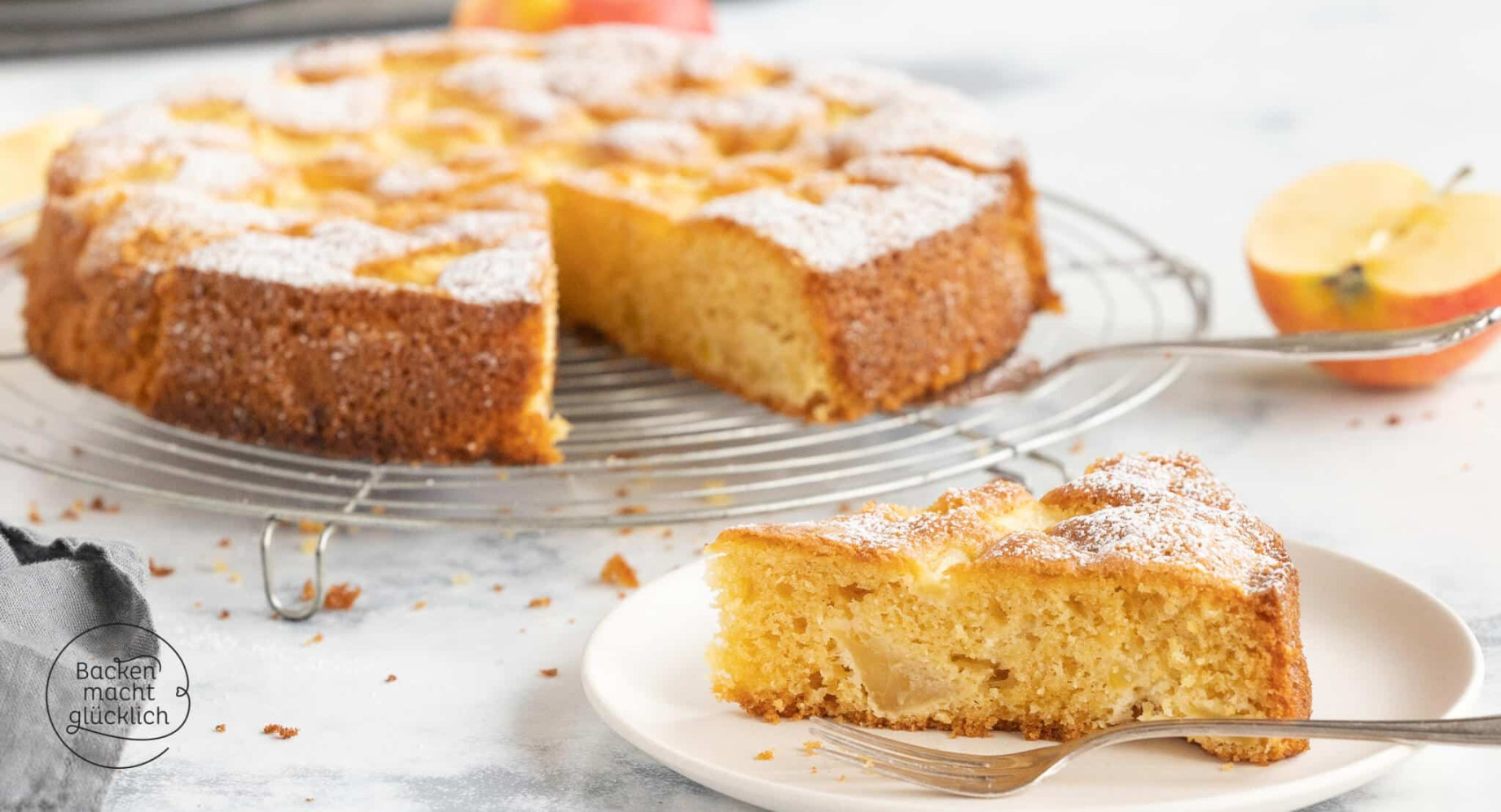 Glutenfreier Apfelkuchen  Backen macht glücklich