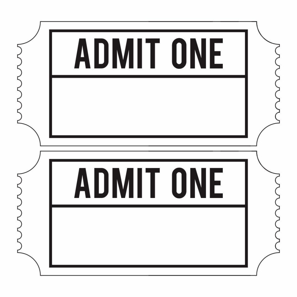 Admit One Ticket Templates -  Free PDF Printables  Printablee