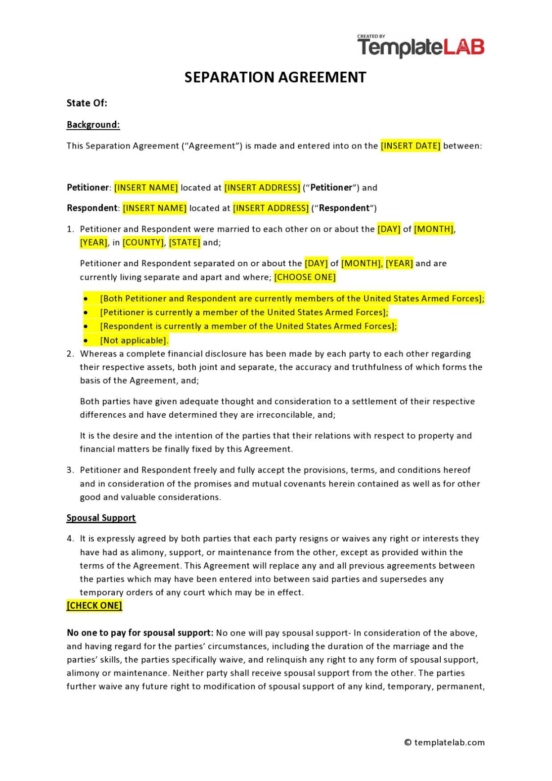 Best Separation Agreement Templates (& Separation Papers)