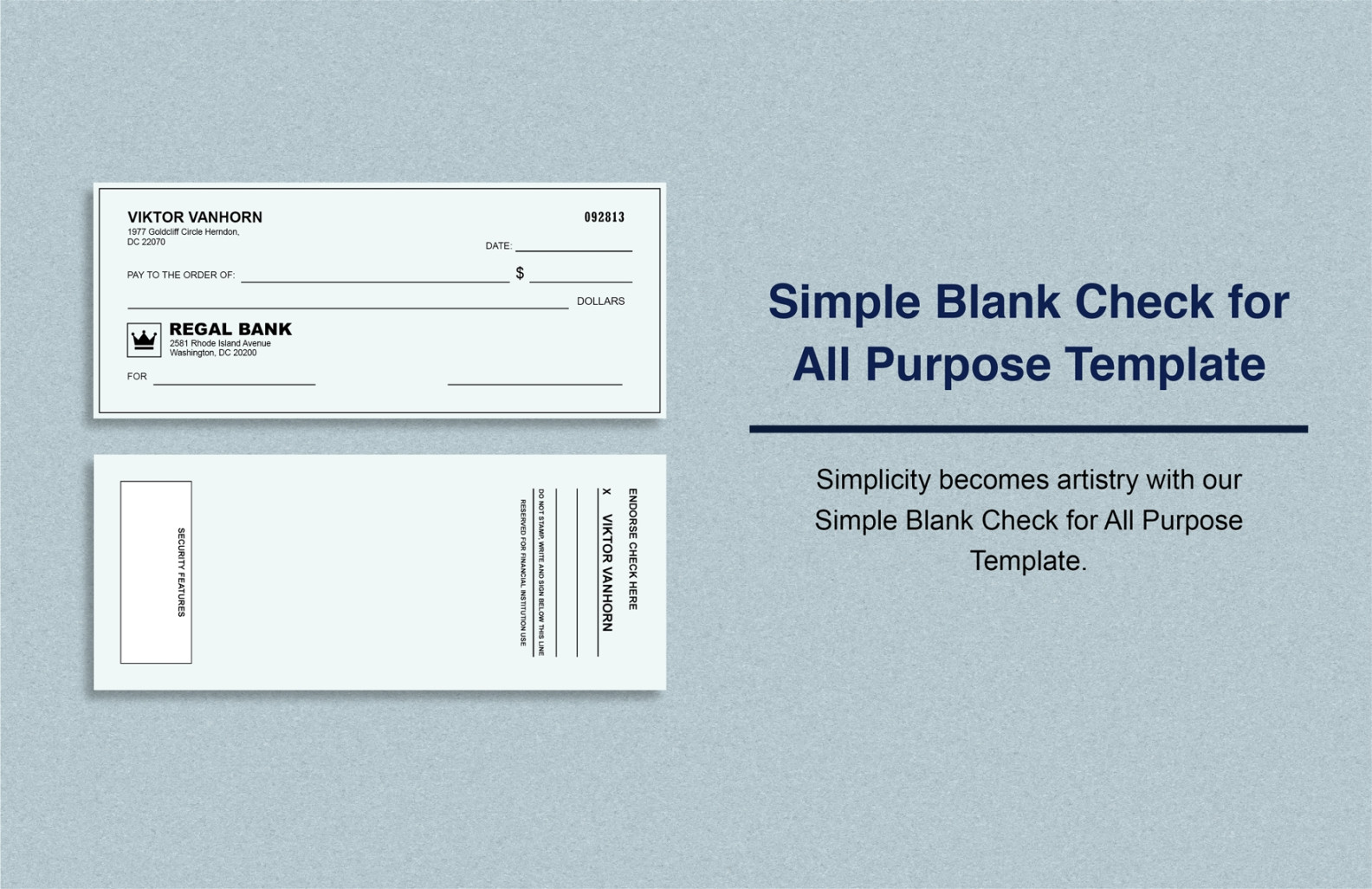 + Blank Check Template - DOC, PSD, PDF & Vector Formats  Free