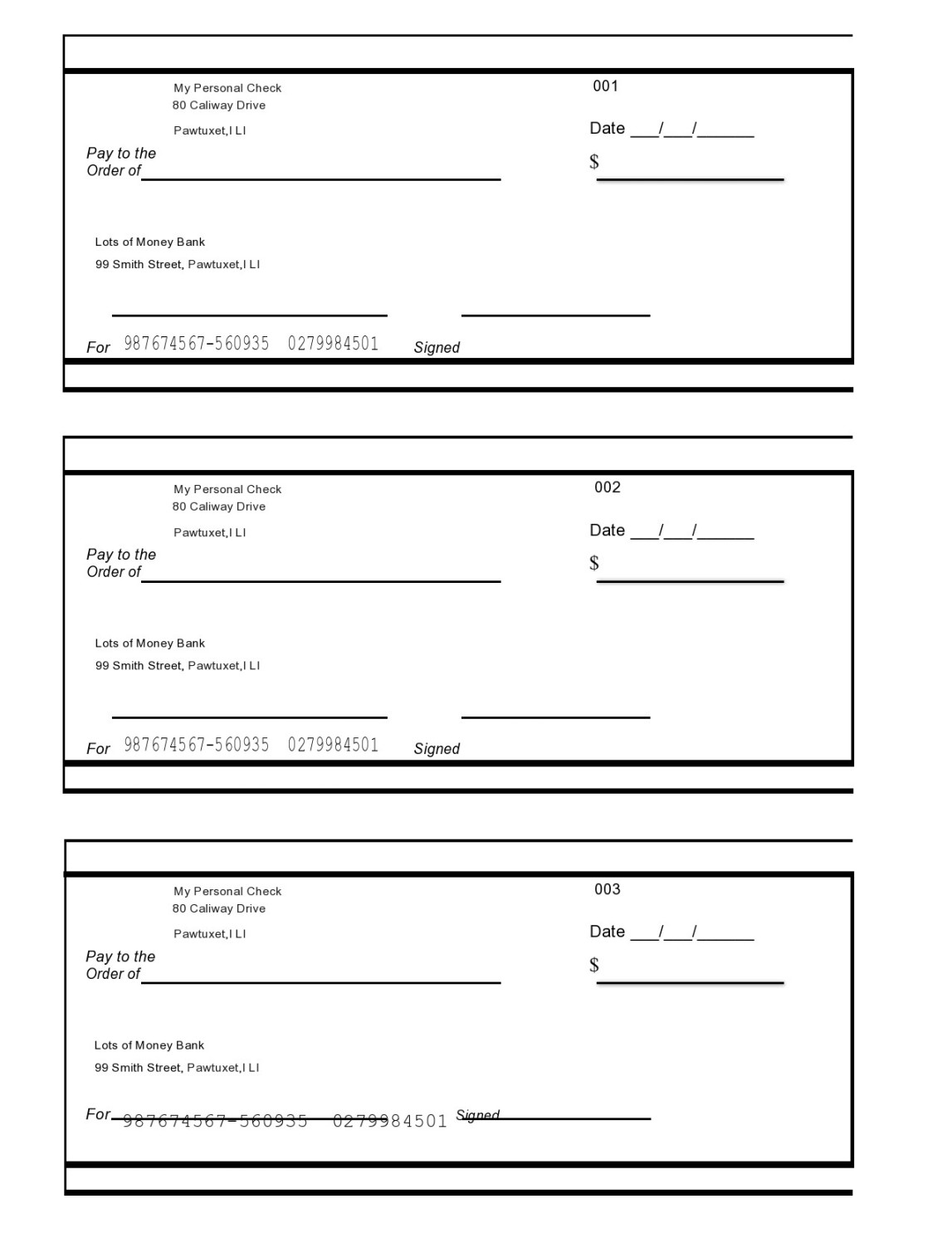 Blank Check Templates (Real & Fake) ᐅ TemplateLab