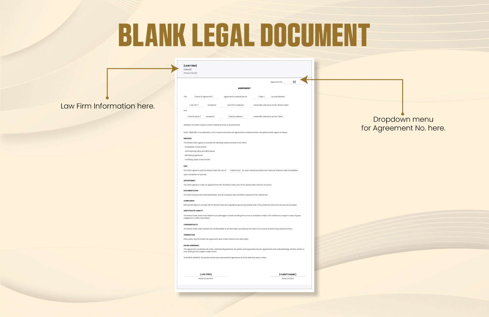 Blank Legal Document Template  Template