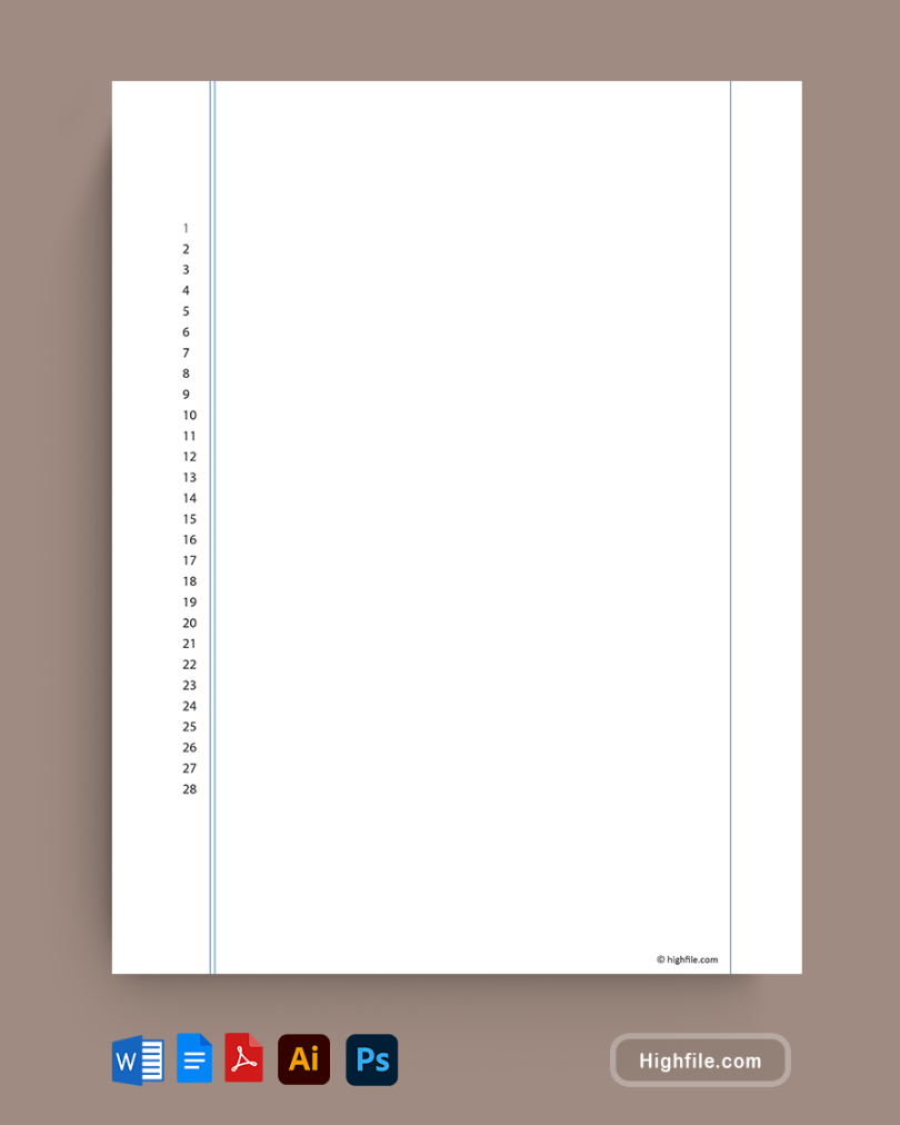 Blank  Line Pleading Paper - Word  Google Docs  PDF  Adobe