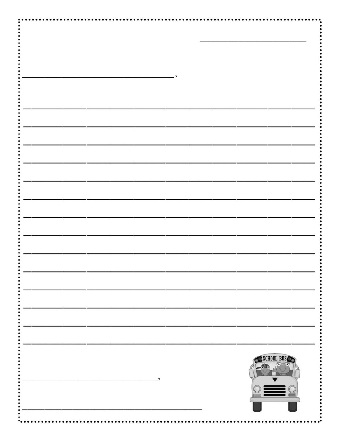 Blank Template Friendly Letter -  Free PDF Printables  Printablee