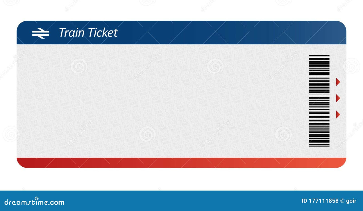 Blank train ticket stock illustration