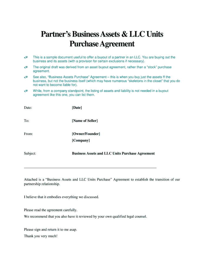 Buyout Agreement Template - Fill Online, Printable, Fillable