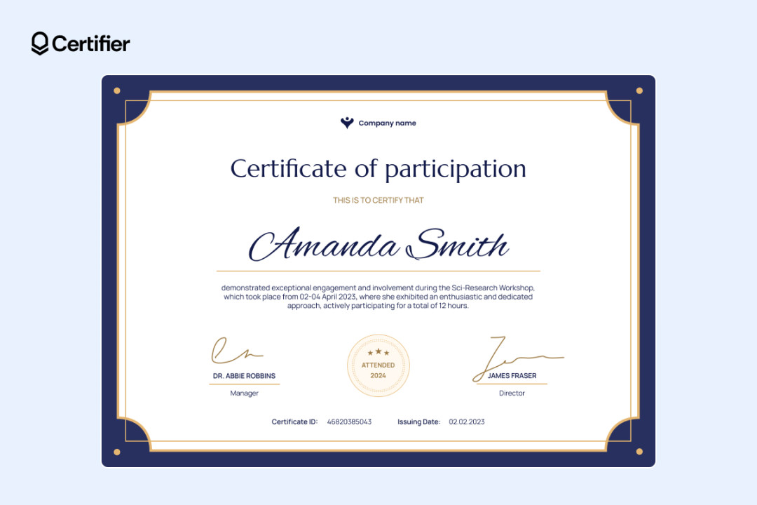 Certificate of Participation Templates to Download