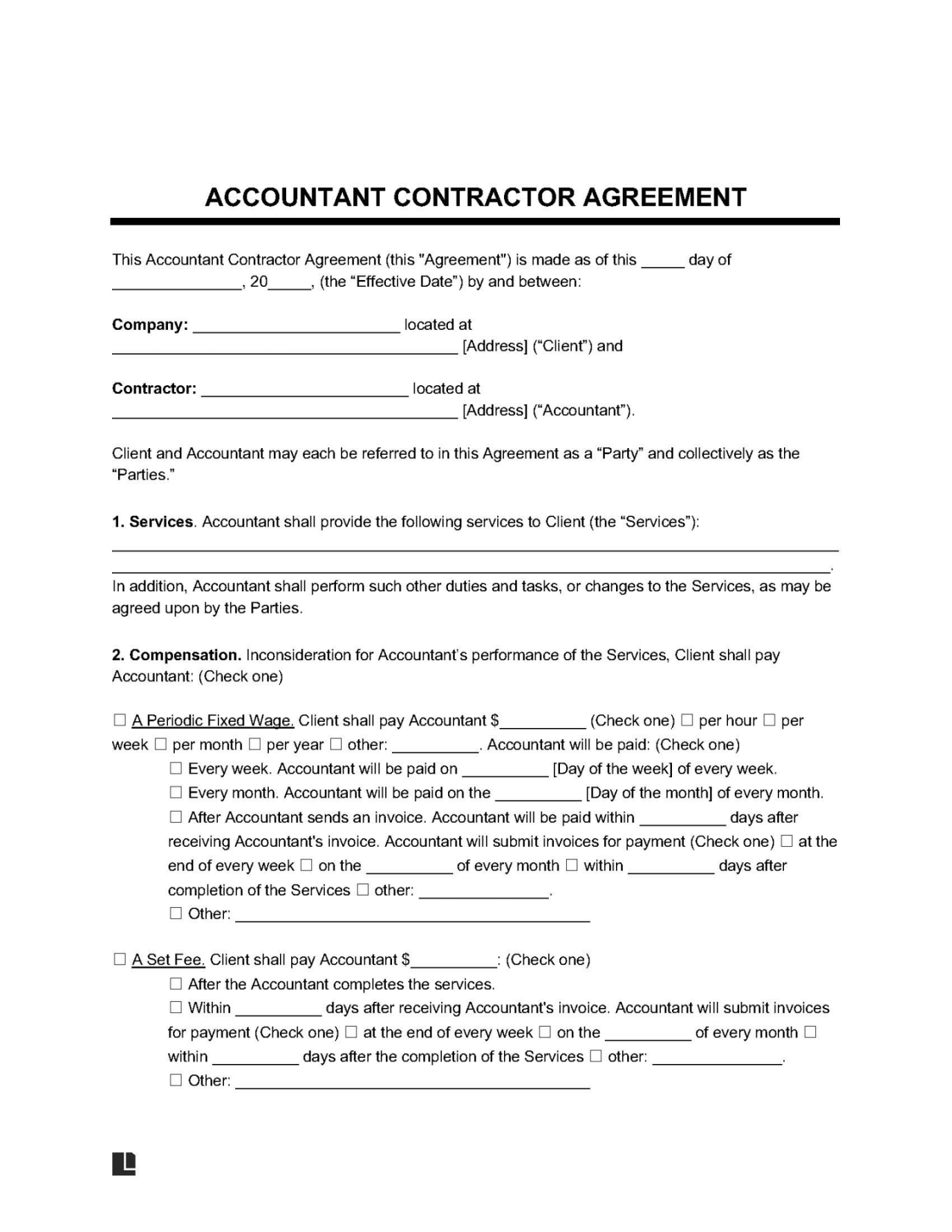 CPA Hire Agreement Template - Professional Sample Templates Ideas