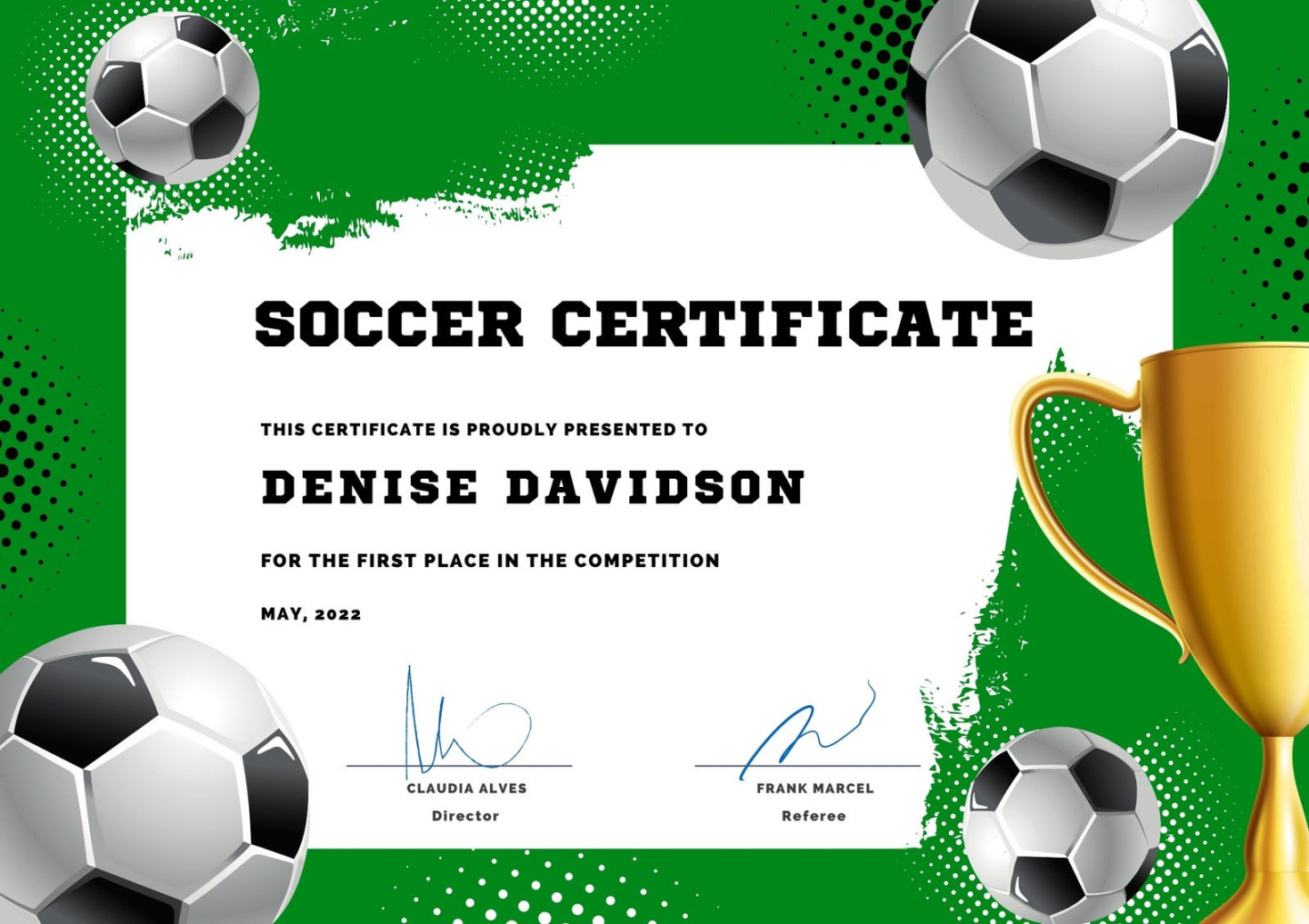 Customize + Football Certificates Templates Online - Canva