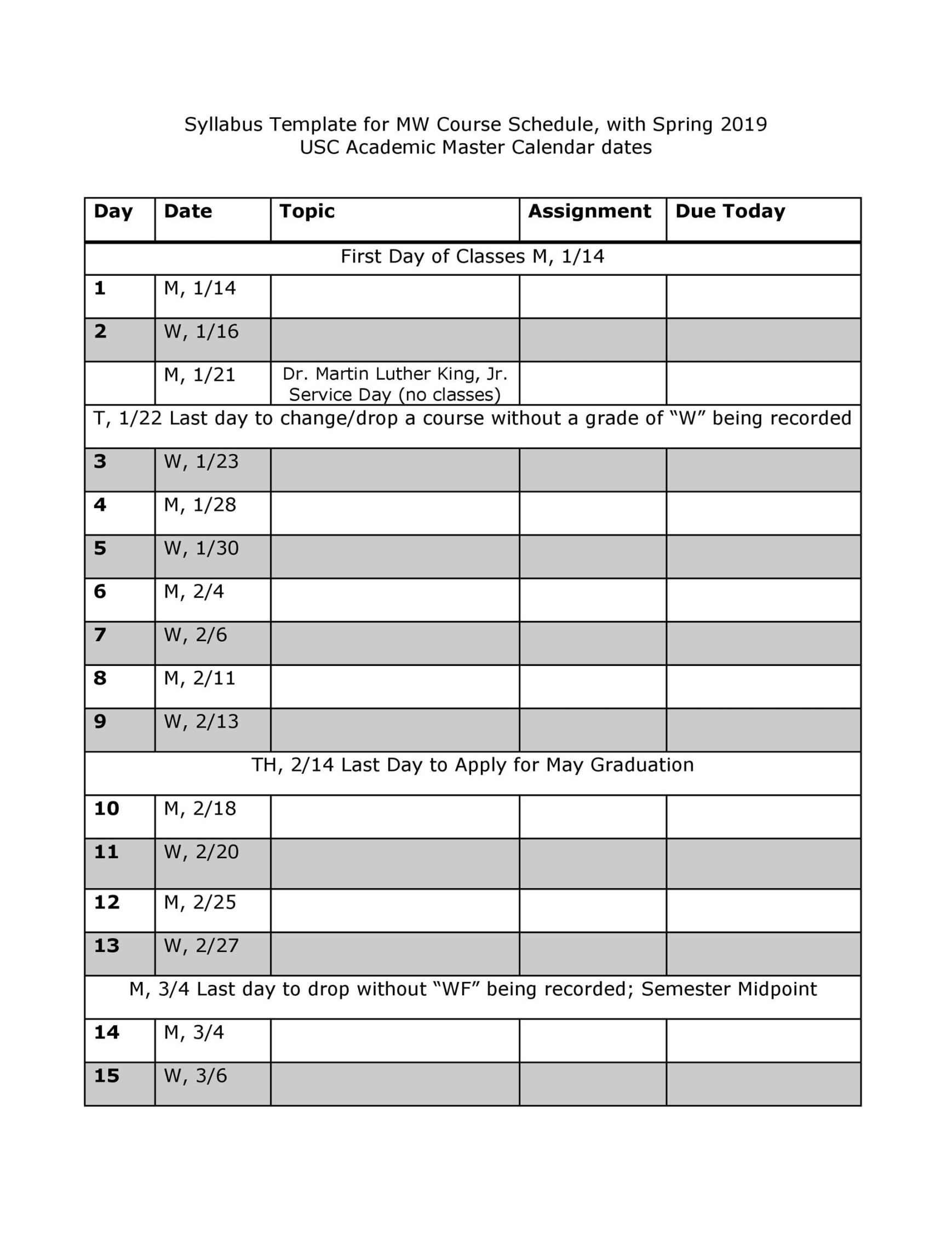 Editable Syllabus Templates (Course Syllabus) ᐅ TemplateLab