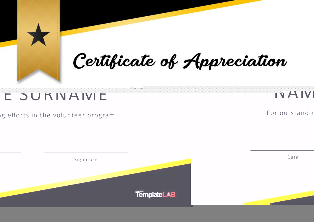 Free Certificate of Appreciation Templates and Letters