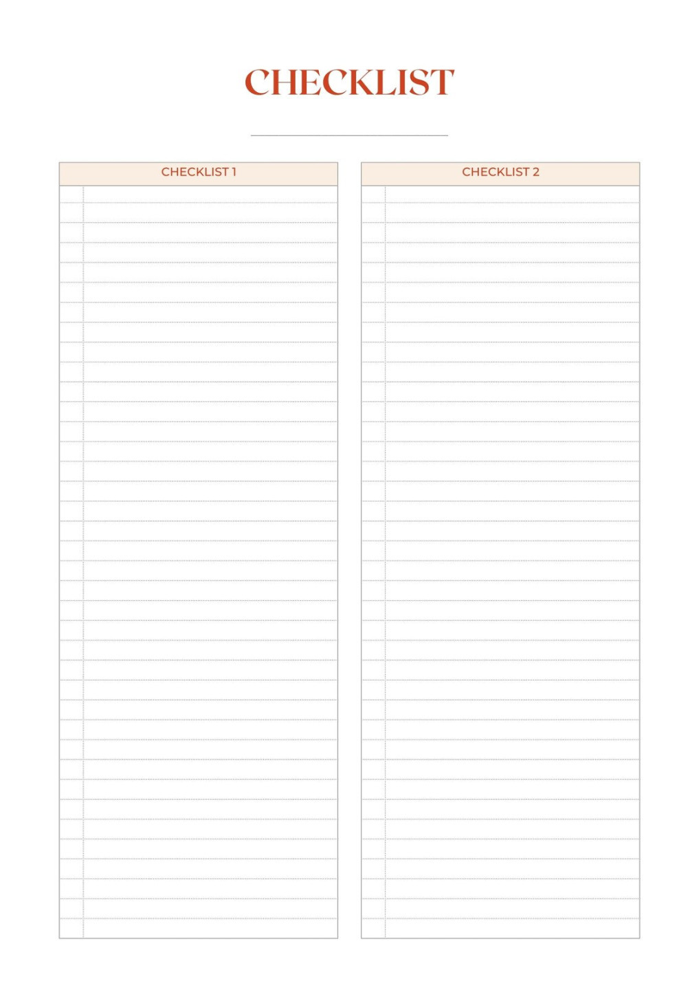 Free, custom downloadable checklist templates  Canva