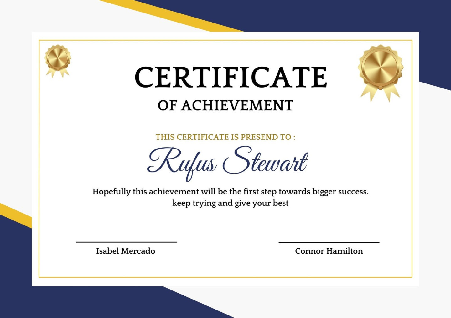 Free custom printable achievement certificate templates  Canva