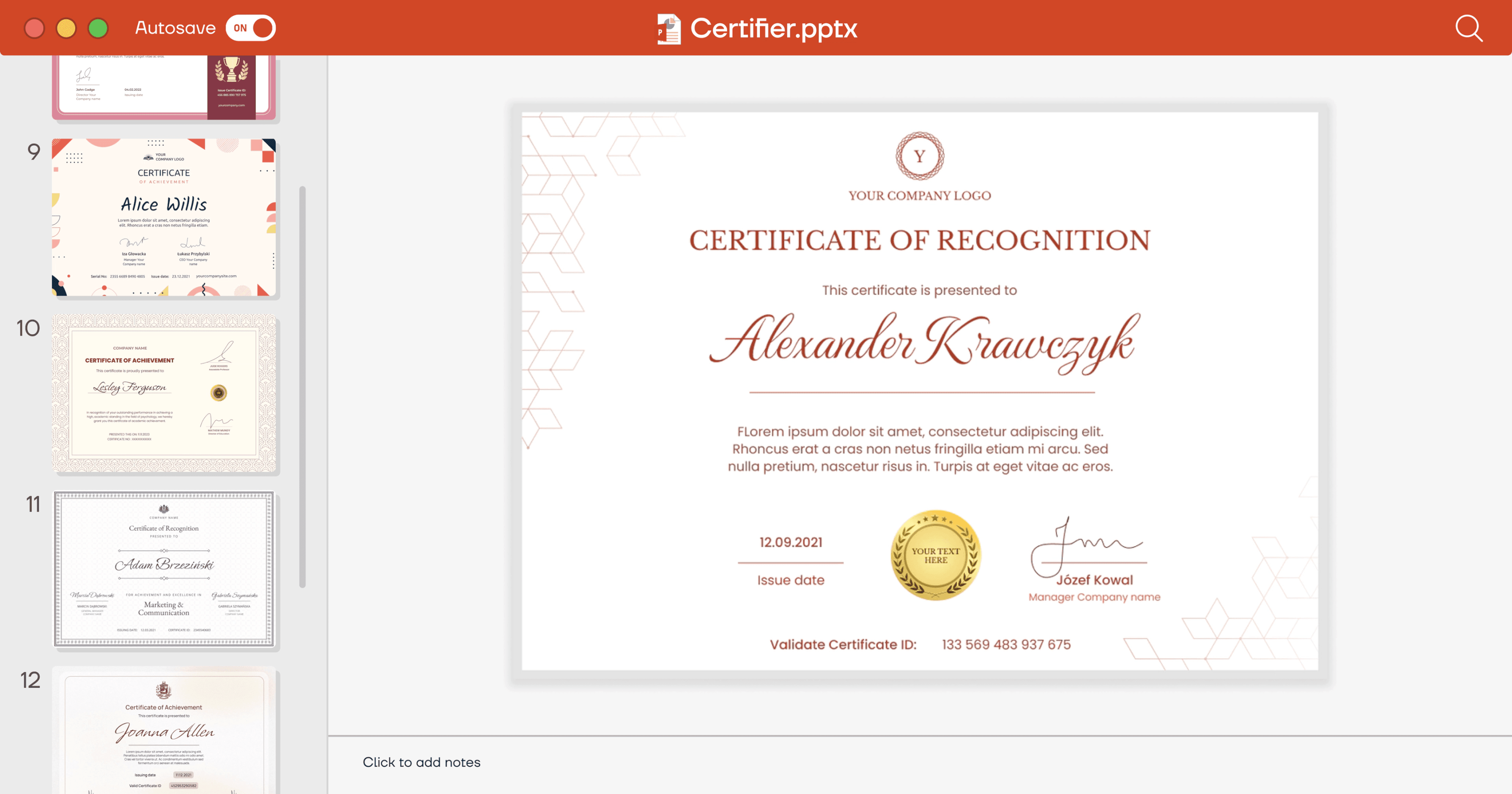 Free PowerPoint Certificate Templates