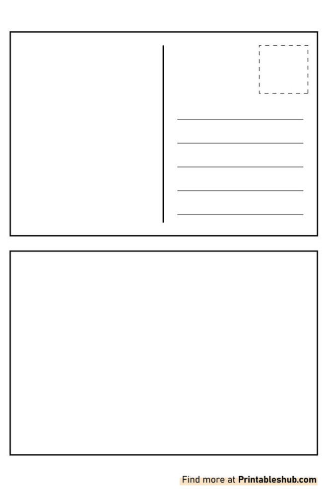 Free Printable Blank Postcard Template PDF