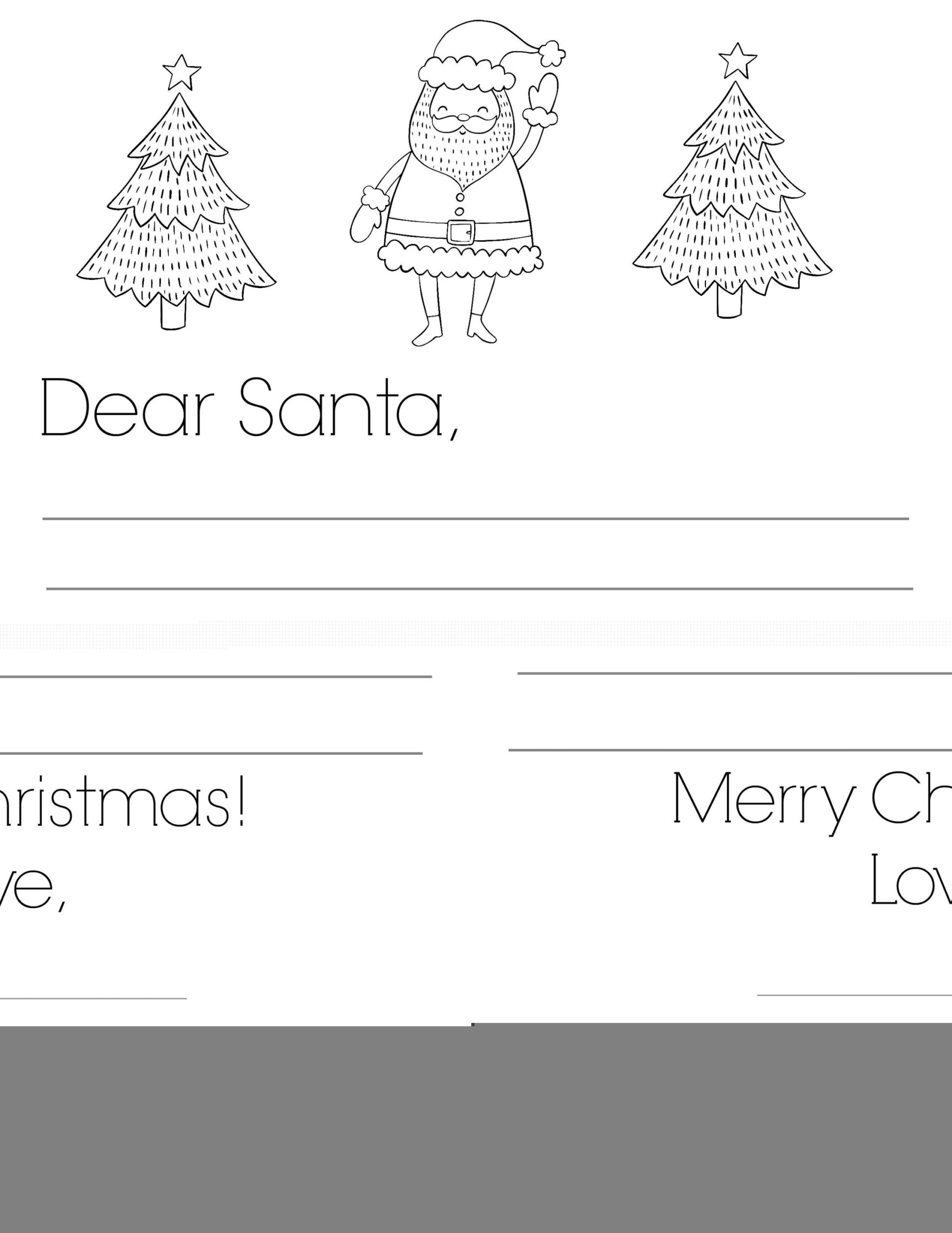 Free Printable Dear Santa Letters for Kids to Enjoy