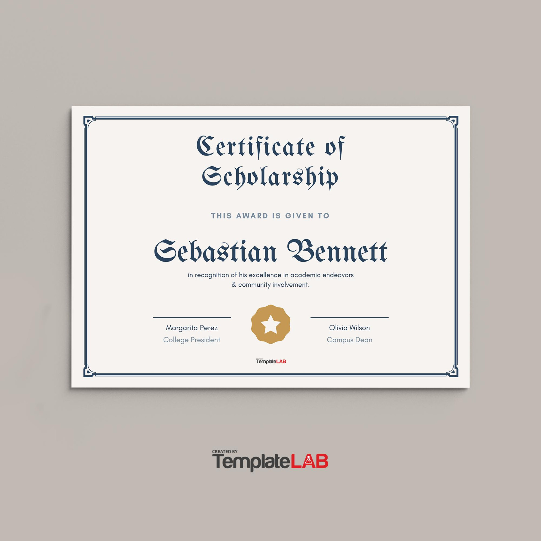 Free Scholarship Certificate Templates [Word, PPTX, PSD]