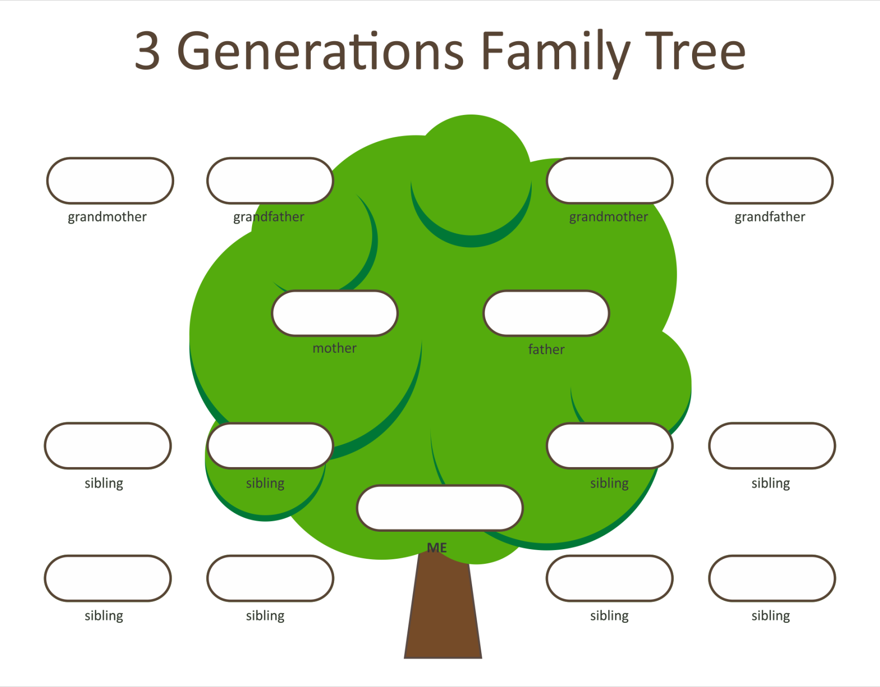 Generation Family Tree Template -  Free PDF Printables  Printablee