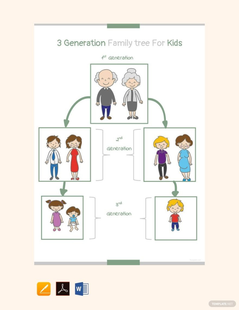 Generation Kid Family Tree Template in Pages, PDF, Word, Google