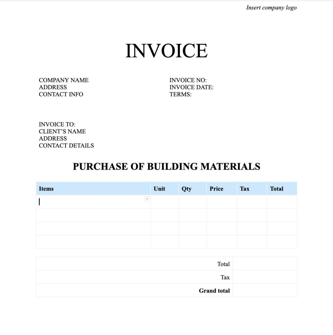 Google Docs Invoice Templates [Instant Download]