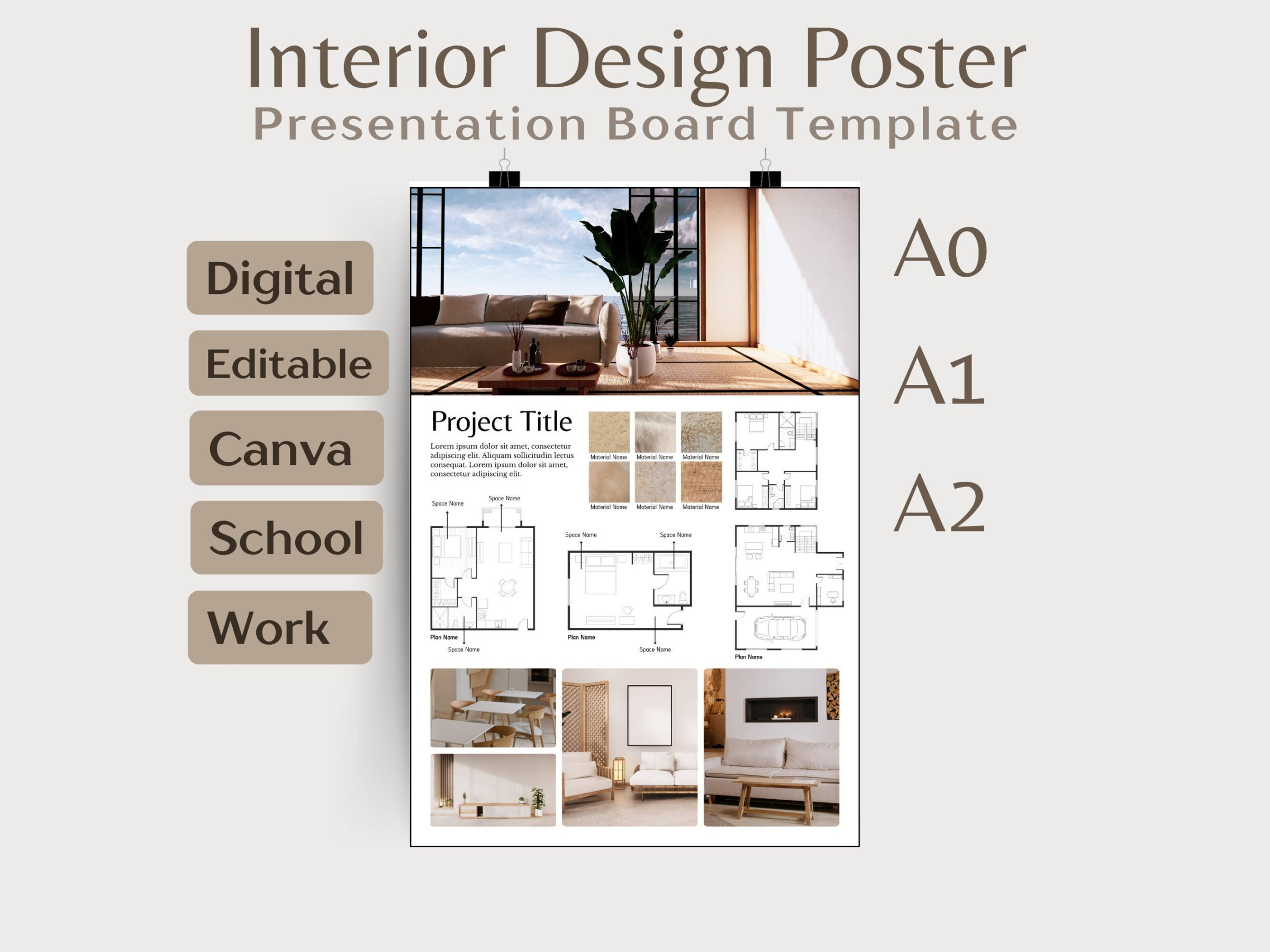 Interior Design Präsentationsvorlage Interior Design Board Layout