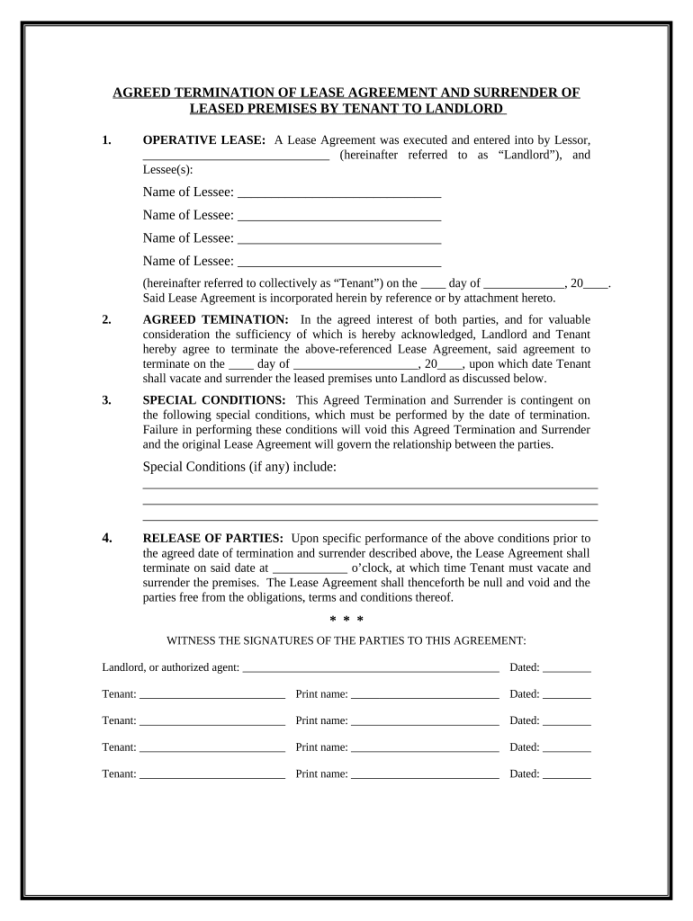 Lease surrender agreement template: Fill out & sign online  DocHub