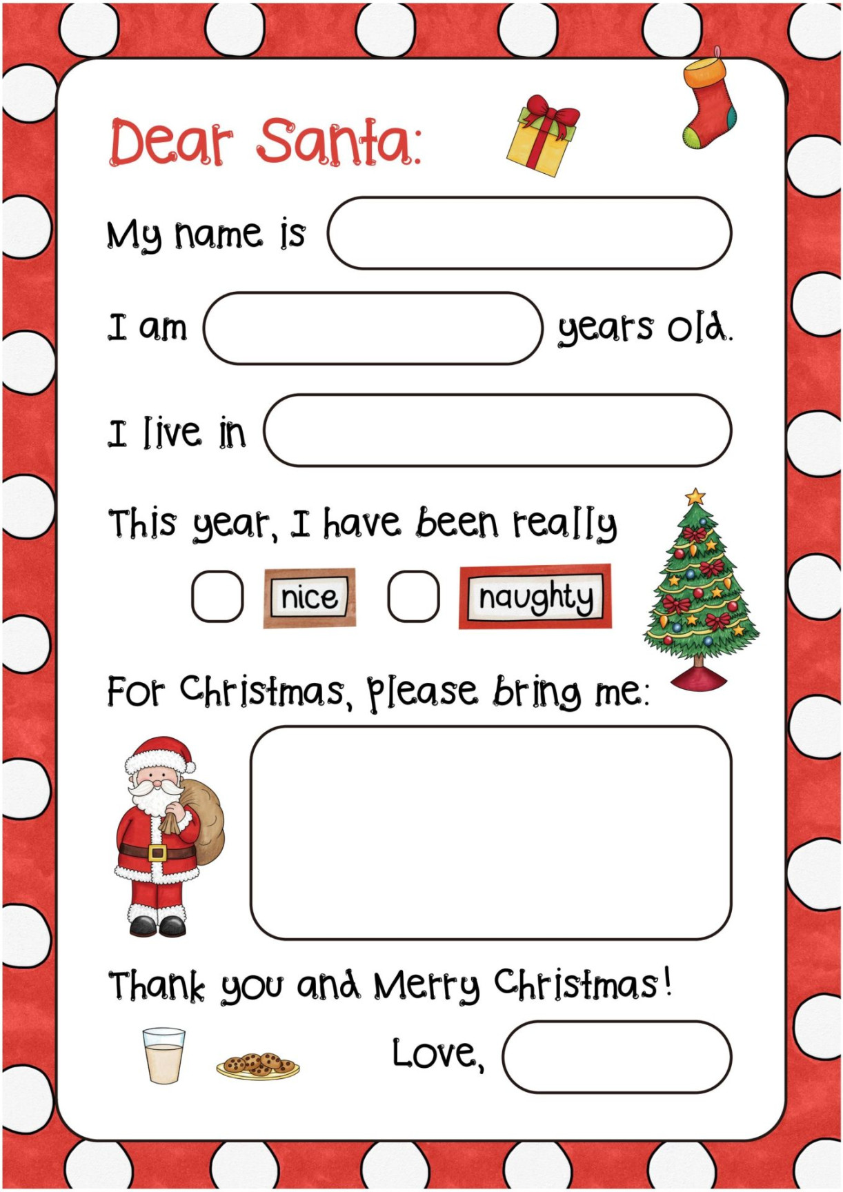 Letters From Santa Claus Templates -  Free PDF Printables