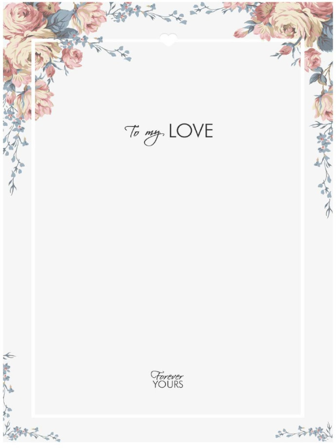 Love Letter Template Downloadable Beautiful Vintage  PDF