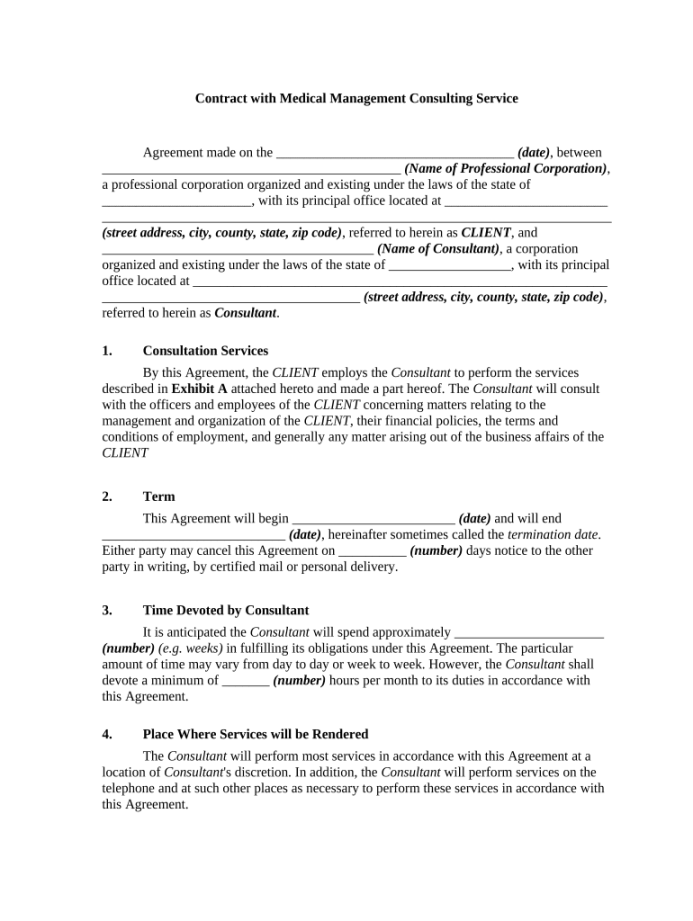 Medical service agreement template: Fill out & sign online  DocHub