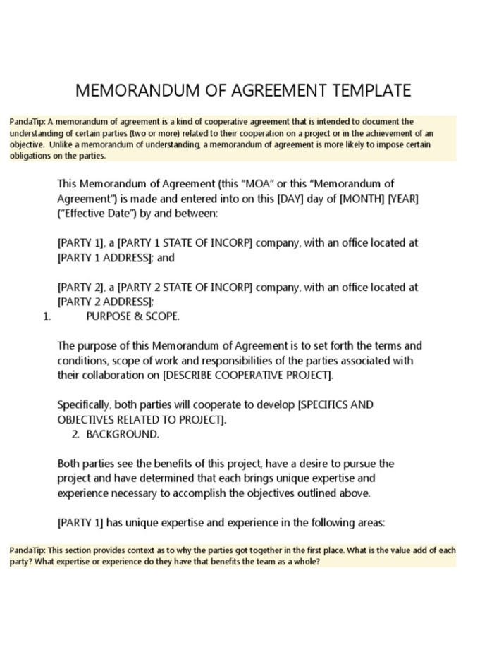 Memorandum of Agreement Template  PDF  Indemnity  Insurance