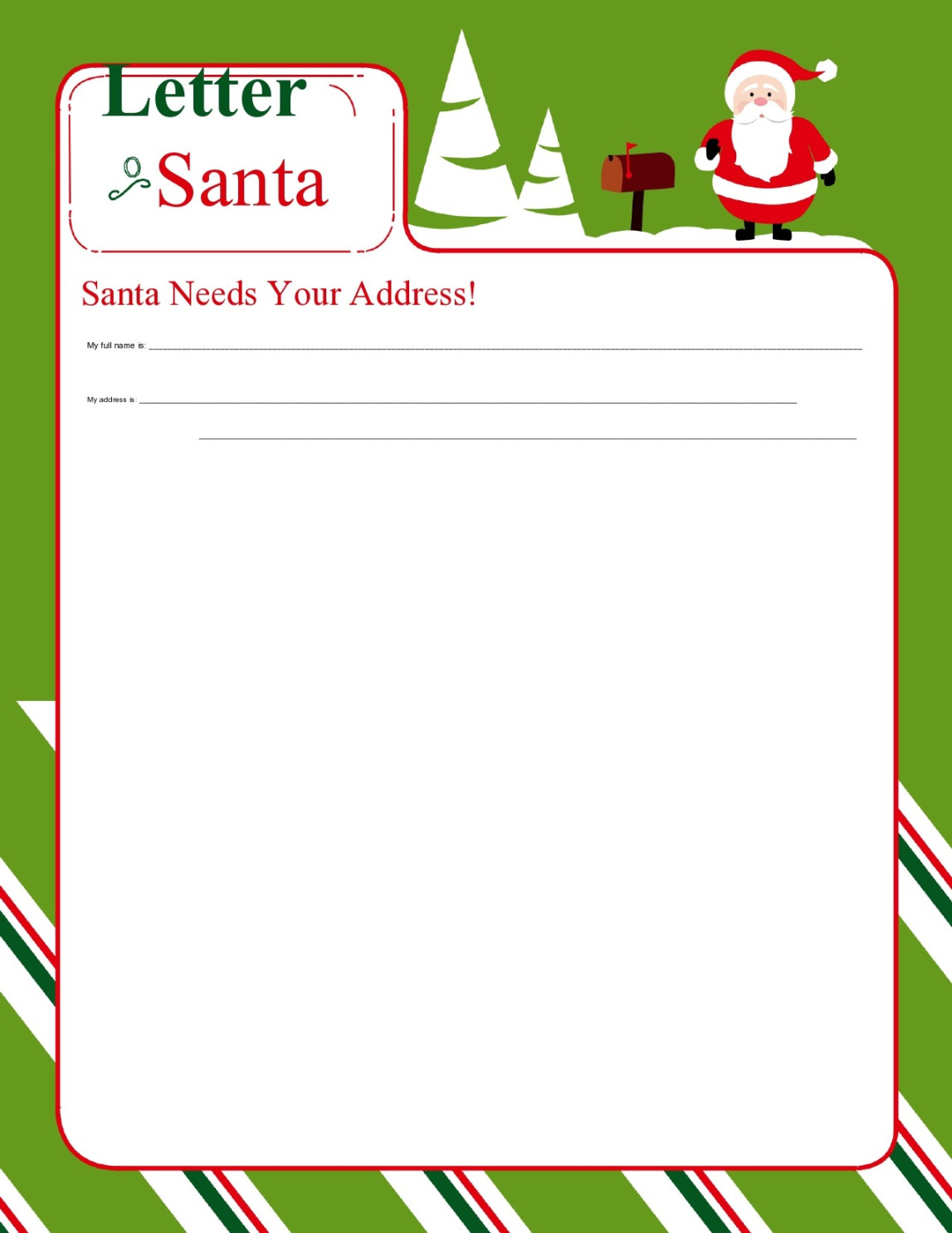 Printable Christmas Letter Templates [% FREE] ᐅ TemplateLab