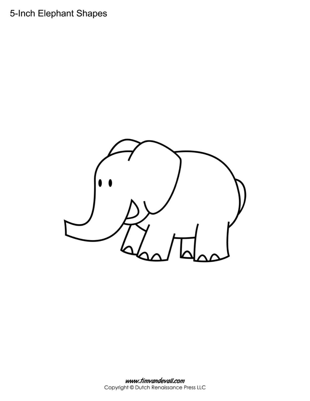 Printable Elephant Templates / Elephant Shapes For Kids within