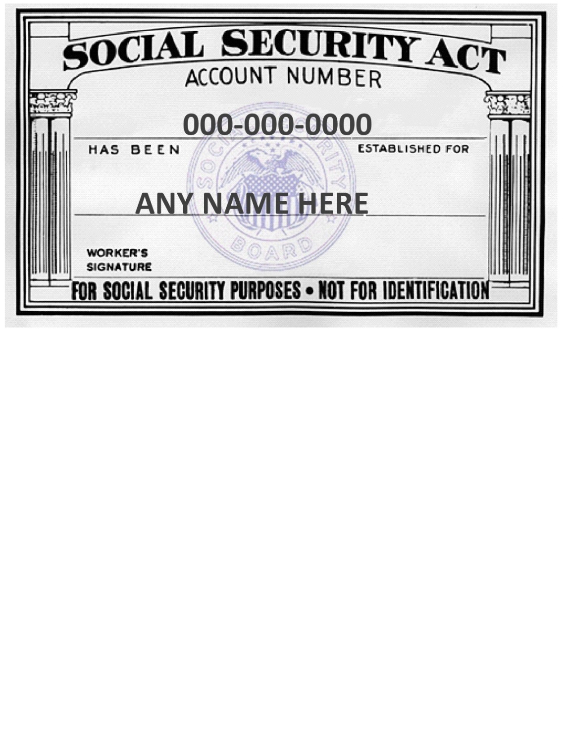 Real & Fake Social Security Card Templates (FREE)