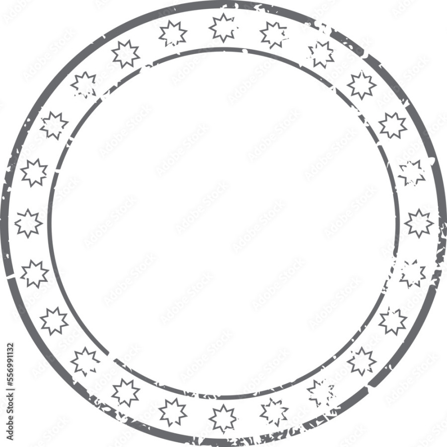 Round seal with star circle