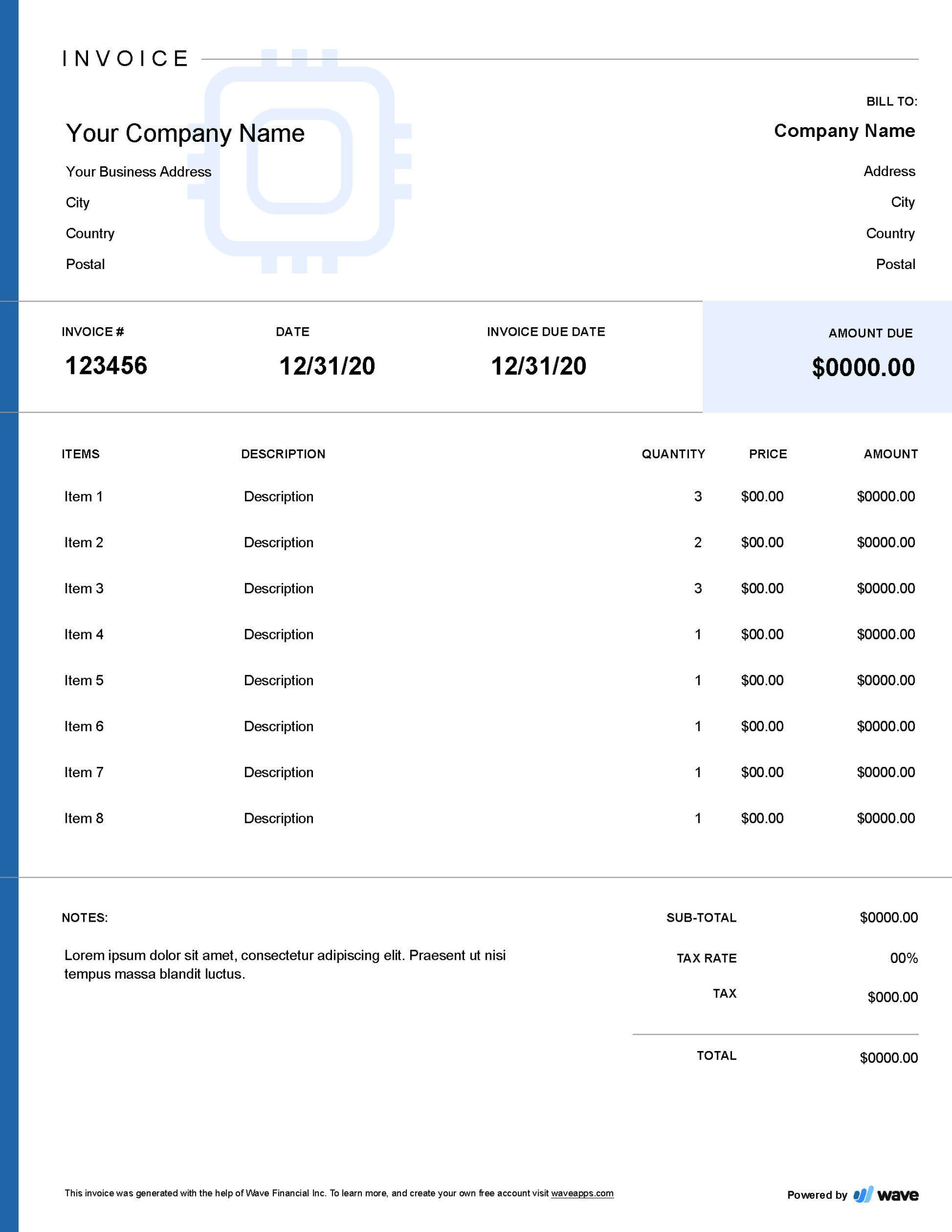 Software Development Invoice Template - Free Download