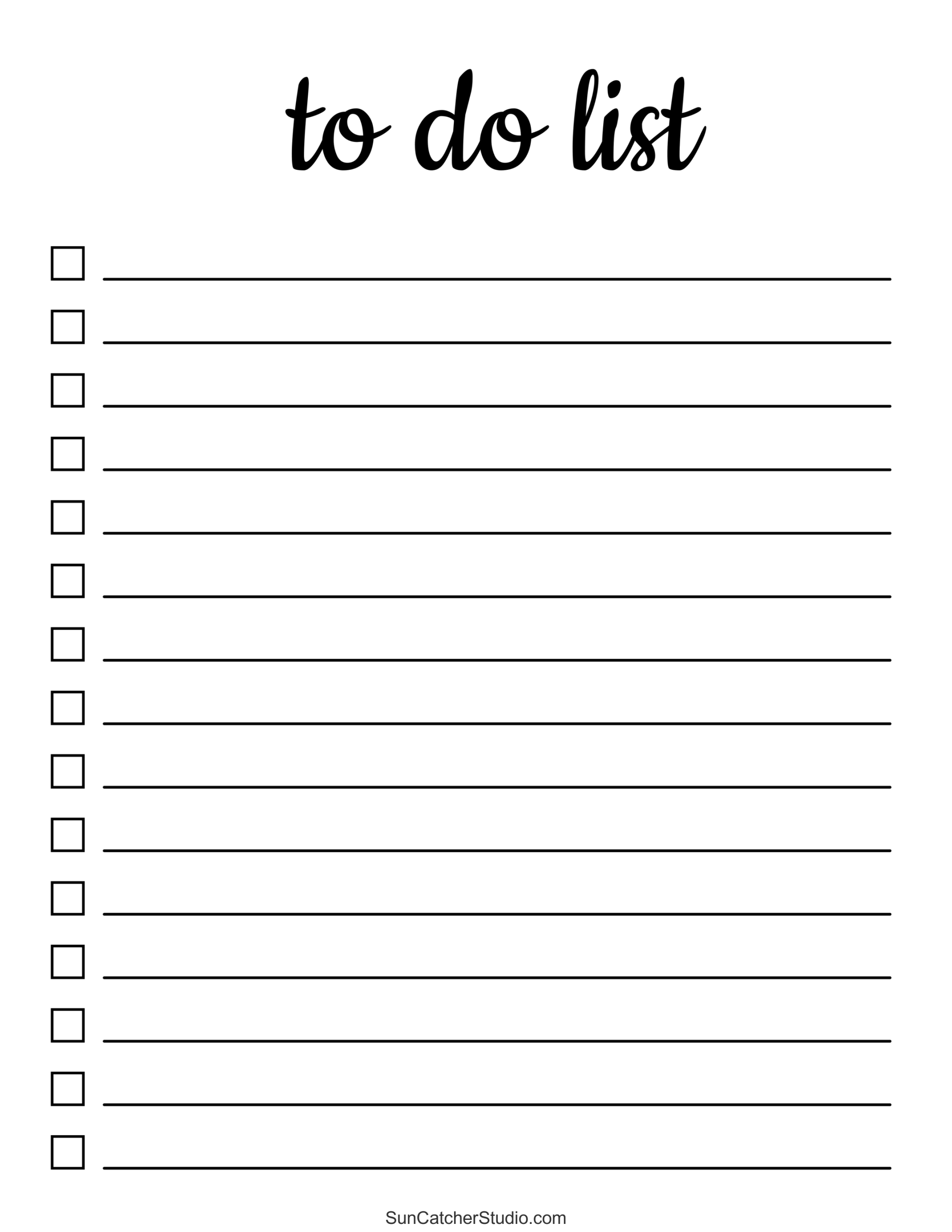 To Do List (Free Printable PDF Templates) – Things To Do – DIY