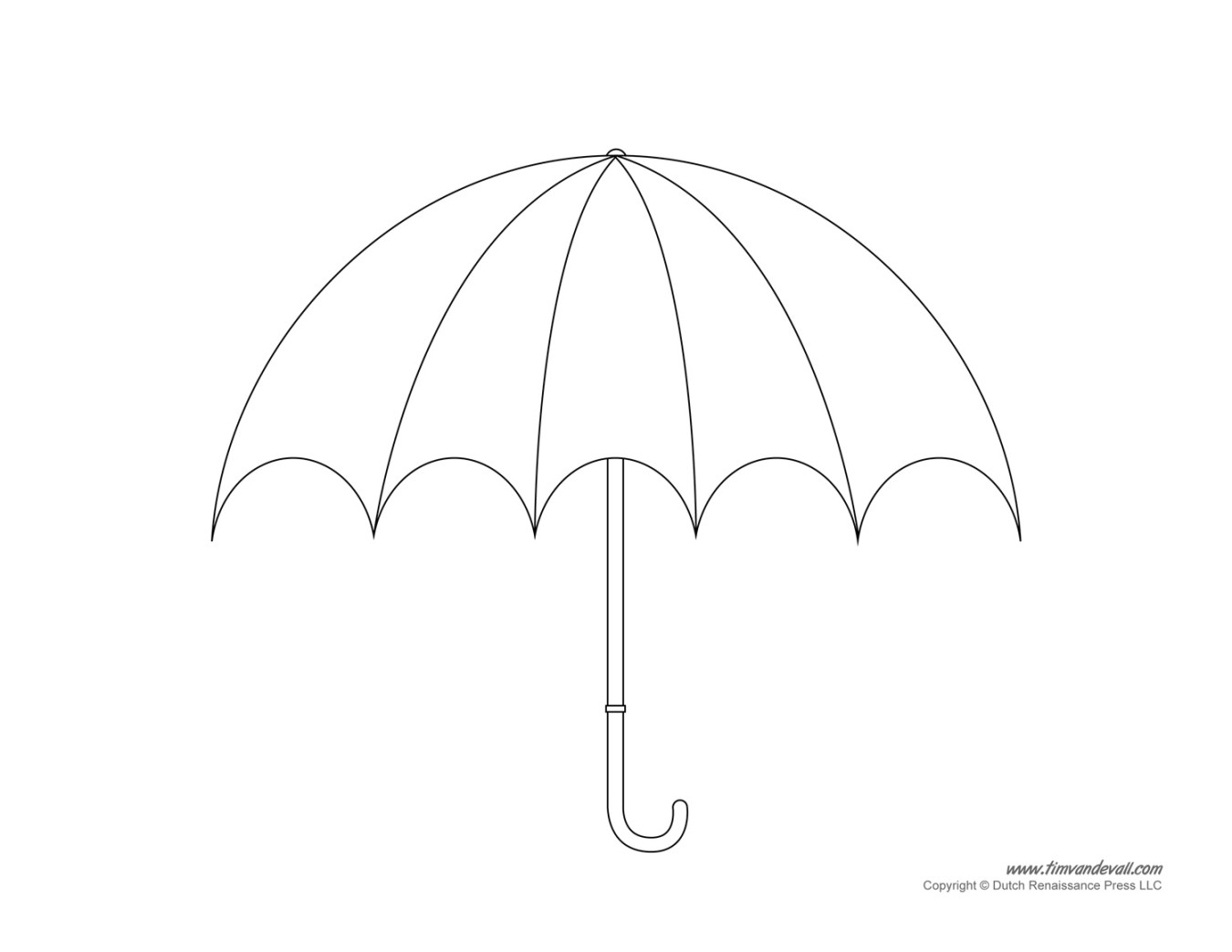 Umbrella Template Printables  Umbrella Decorations