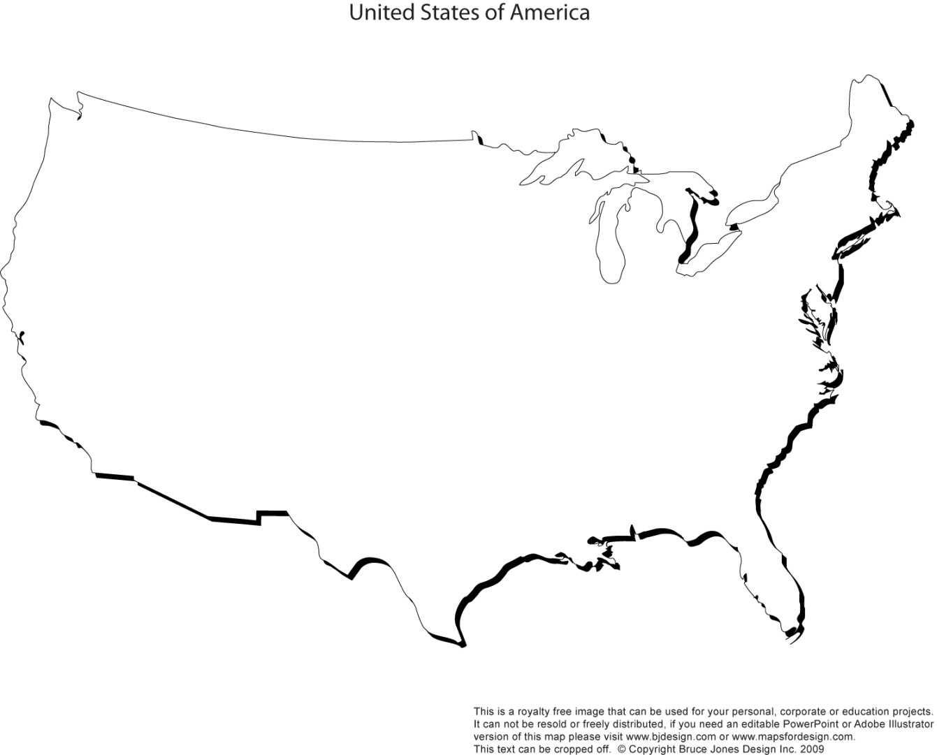 USA Blank Printable Clip Art Maps - FreeUSandWorldMaps