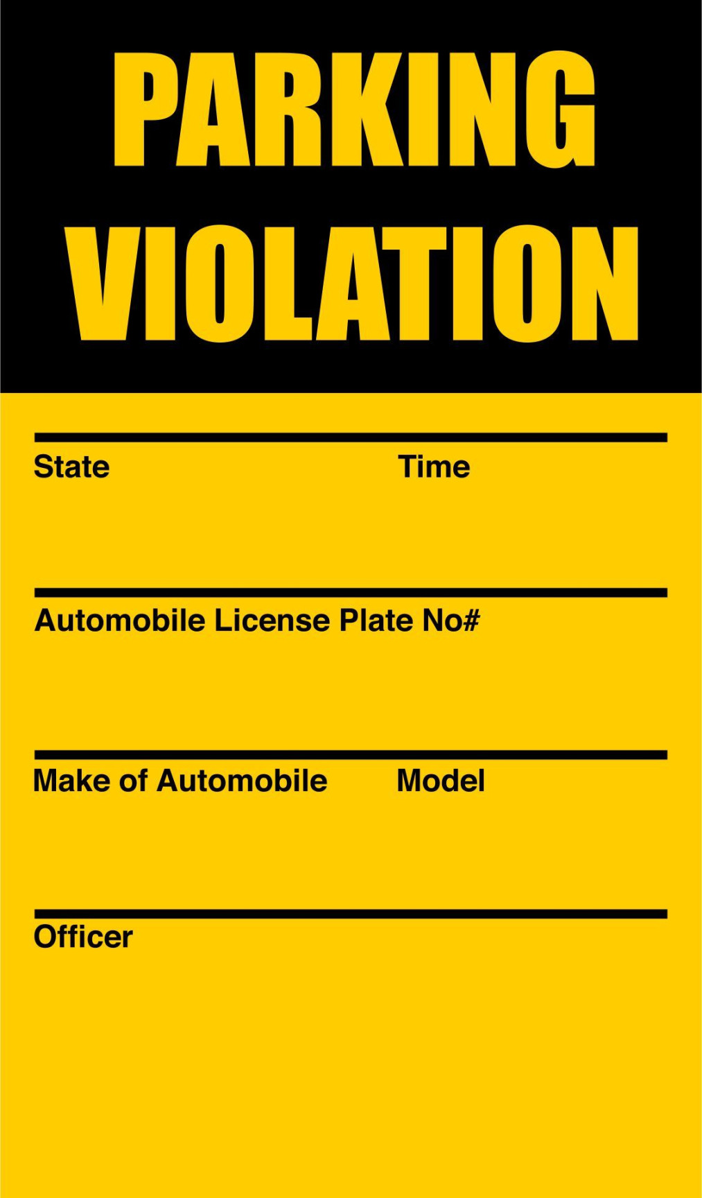 Violation Tickets -  Free PDF Printables  Printablee